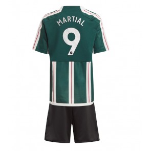 Manchester United Anthony Martial #9 Udebanesæt Børn 2023-24 Kort ærmer (+ korte bukser)